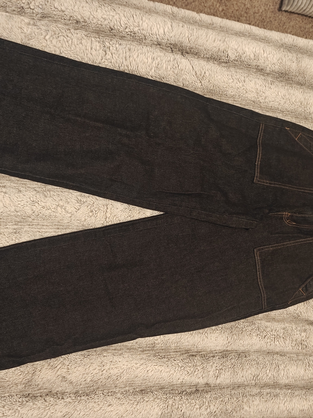 Time and Tru Women's Dark Wash Flare Jeans - Black Denim